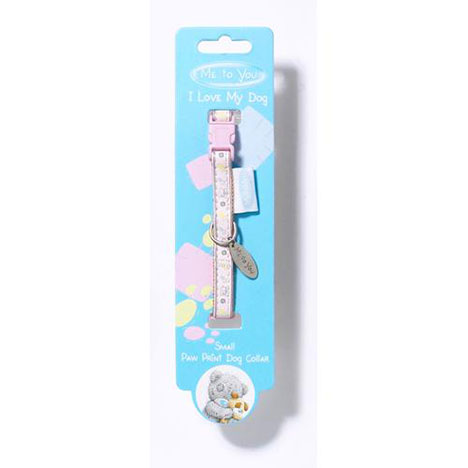 Me to You Bear Paw Prints Collar Small Pink £3.60